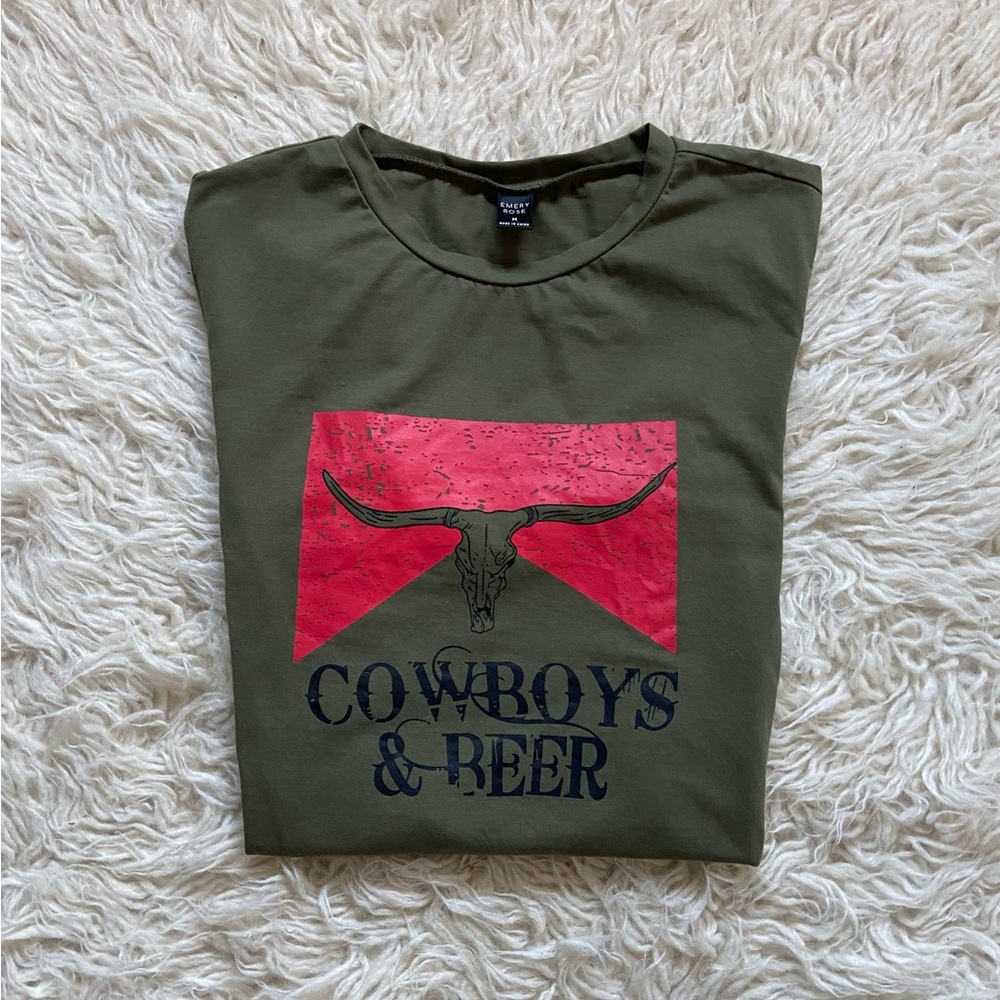 Emery Rose Western Logo TShirt